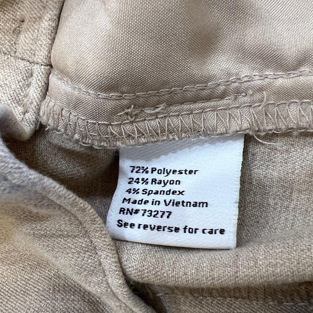 Nine West High Waist Wide Leg Pants Oatmeal Neutral Pleated Trousers - Picture 8 of 12